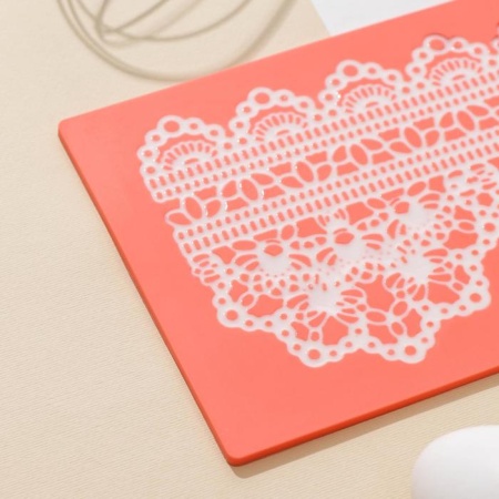 Коврик для айсинга силиконовый Доляна «Ажурный пояс», 40×13 см
