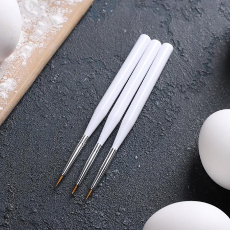 Кисти кондитерские для мелких деталей, (набор 3 шт)