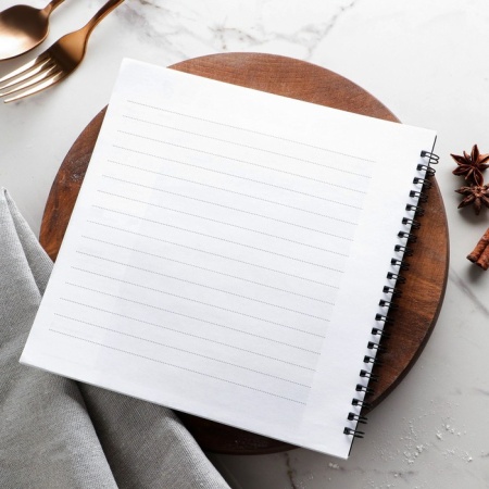 Книга для записи рецептов «Вкусного много не бывает» 20х20 см, 40 листов