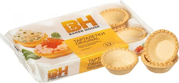 Тарталетки песочные BHouse Оригинальные, 12 шт, 180 г