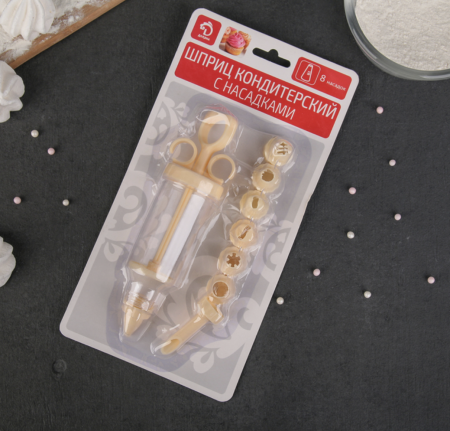 Шприц кондитерский Доляна «Cластена», 8 насадок, 17×5×5 см