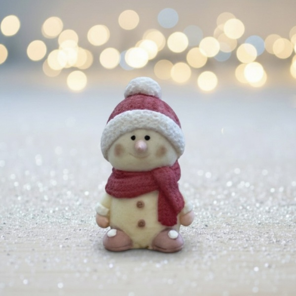 Фигурка из шоколадной глазури "Снеговик"