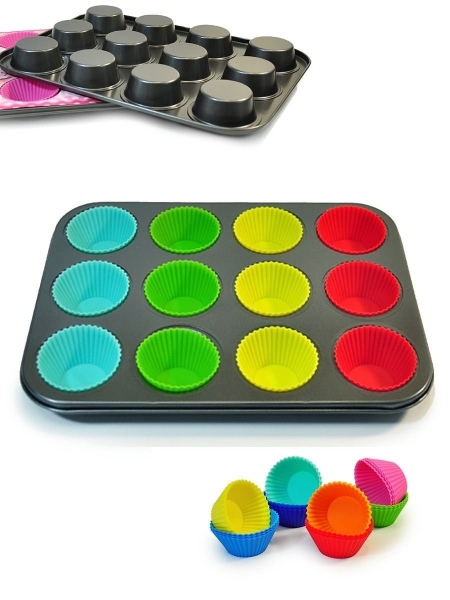 Форма для выпечки кексов  12 ячеек ,металл