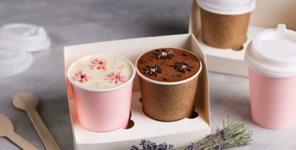 Стакан бумажный "Cake to go", белый, 250 мл