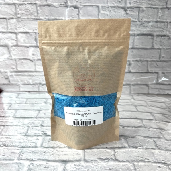 Кокосовая стружка голубая , Росдекор, 100 гр