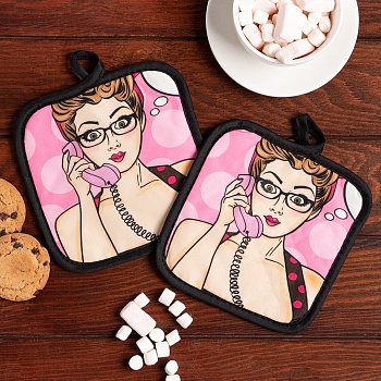 Подарочный набор  Этель LoveLife «Горошек» ,  прихватки 17х17 см - 2 шт