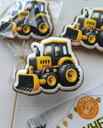 Пряник имбирный "Экскаватор", 10 см Пряник имбирный "Экскаватор", 10 см