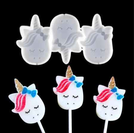 Силиконовая форма для леденцов "Единорожки"