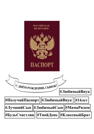 Паспорт надписи №3, картинка на сахарной бумаге