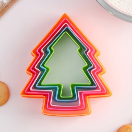 Набор форм для вырезания печенья «Елочка», 5 шт