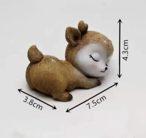 Силиконовый молд 3D «Спящий олененок хвостик кверху»