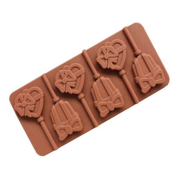 Форма для леденцов "Подарок с бантиком", 6 ячеек