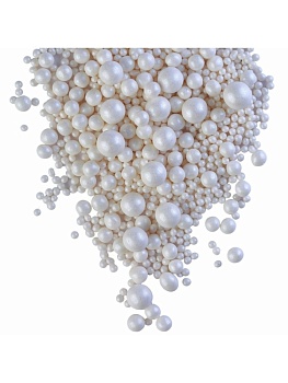 Взорванные зёрна риса №254 "Жемчуг белоснежный 3-10 мм", 50 гр