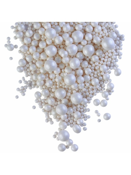 Взорванные зёрна риса №254 "Жемчуг белоснежный 3-10 мм", 50 гр