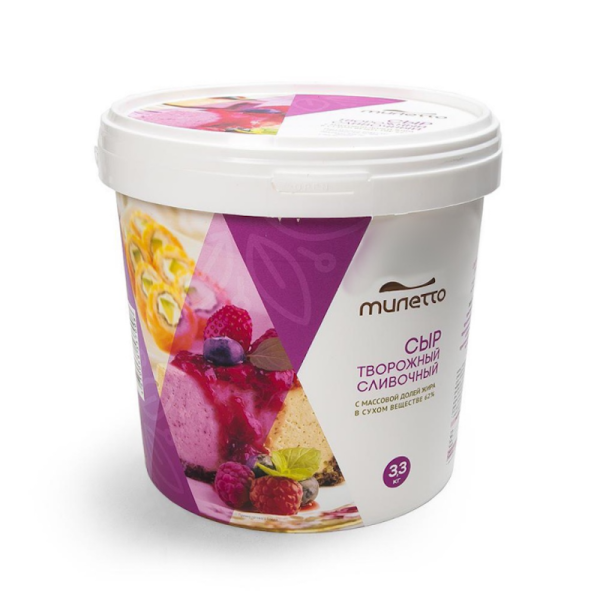Сыр творожный сливочный Милетто 62 %, 3,3 кг