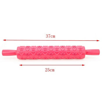 Скалка кондитерская текстурная "Звездочки и сердечки"