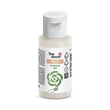 Пищевой лак для поверхностного нанесения Топдекор, Зеленый, 25 гр