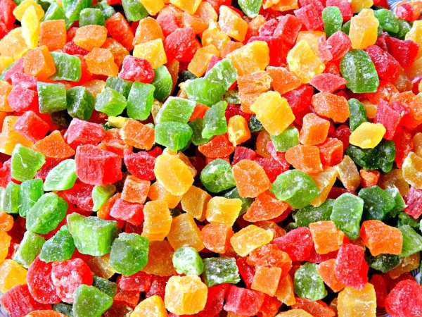 Цукаты ананас, кубик 8-10 мм, 250 гр