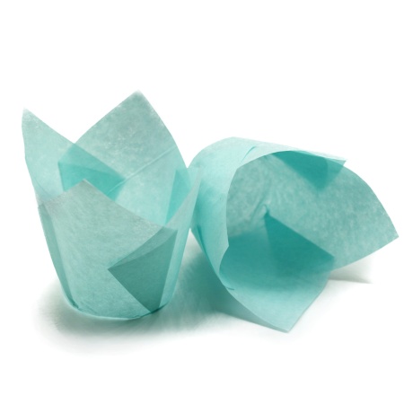 Капсула бумажная ТЮЛЬПАН d50x80 мм, голубой, 1 шт