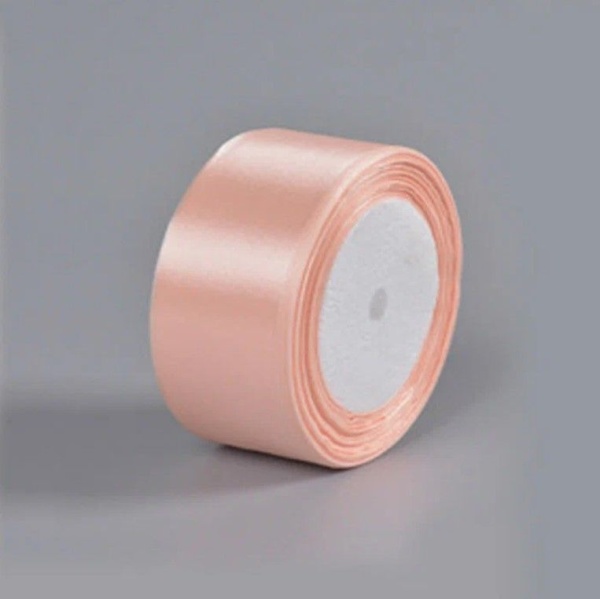 Лента атласная 40 мм × 23 ± 1 м, цвет персиковый