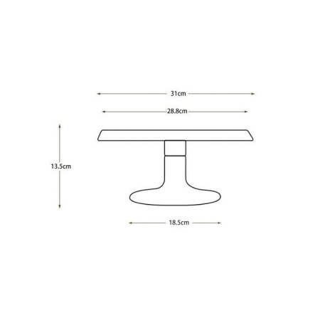 Столик вращающийся профессиональный металлический Д31 см (цвет ножки зеленый)
