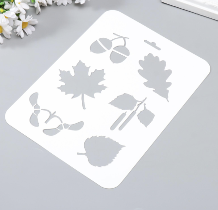 Трафарет кондитерский "Листья, желуди" 16х22 см