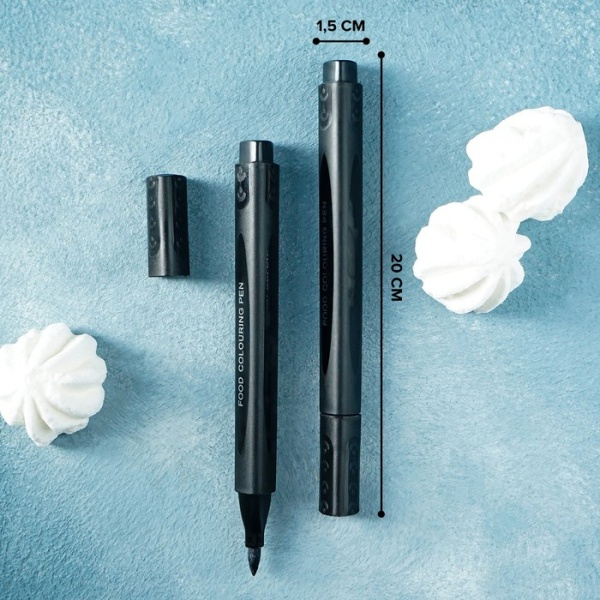 Набор маркеров для украшения десертов 2 шт, цвет чёрный