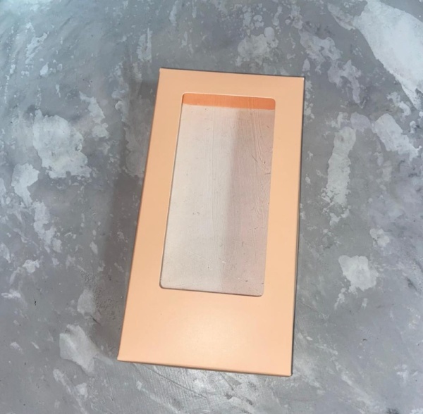 Коробка для шоколадной плитки 160*80*17 мм, персиковая