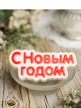 Форма пластиковая для шоколада «С Новым годом (надпись)»