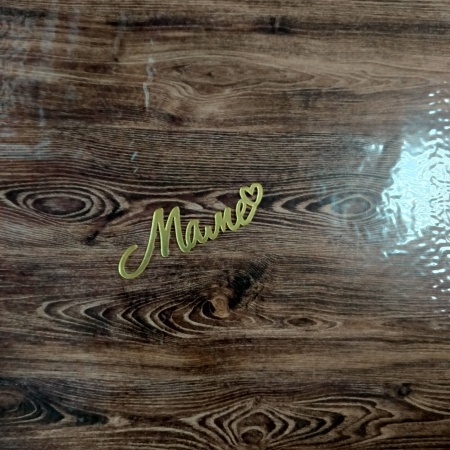 Акриловый топпер «Маме», 7,5 см, золото