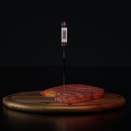 Термощуп кухонный Luazon LTR-05 (термометр игольчатый), max 300 °C, чёрный