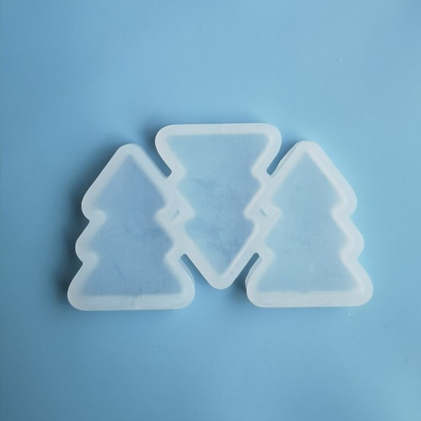 Силиконовая форма для леденцов "Елочки 3 в 1"