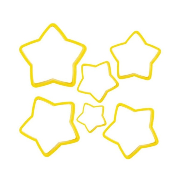 Набор вырубок для печенья и пряников "Звездочки", пластик, 6 шт