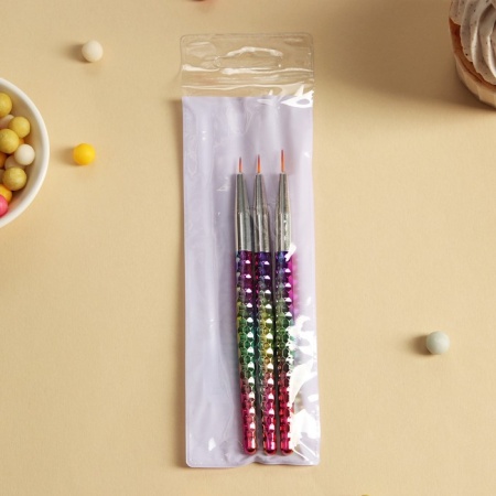 Набор кондитерских кисточек для декорирования «Гардарика», 3 шт, 13,5×2,5 см