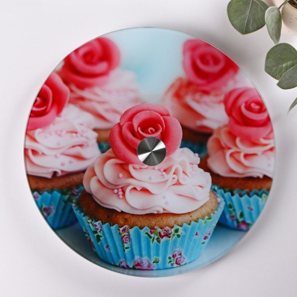 Подставка для торта вращающаяся Доляна «Маффин», d=32 см