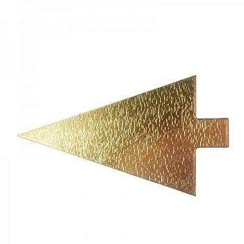 Подложка с держателем (сольерка) ТРЕУГОЛЬНИК 125*80*20 мм, золото односторонняя , 1 шт