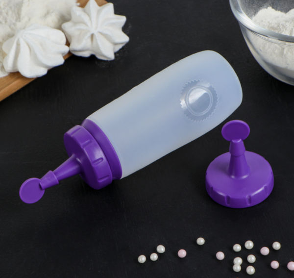 Емкость для пропитки, крема и айсинга Доляна, 2 насадки, 5,5/17 см