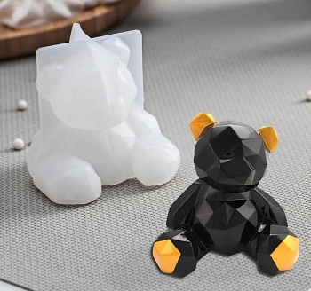 Силиконовый молд Геометрический мишка