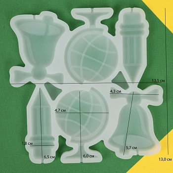 Силиконовая форма для леденцов "Школьный набор"