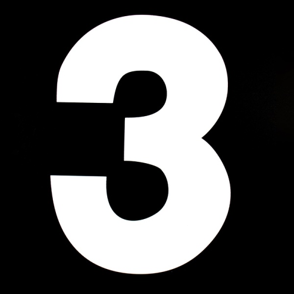 Трафарет для торта "Цифра 3", высота 25 см, пластик