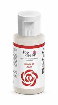 Краситель водорастворимый Топдекор, Красный, 30 мл