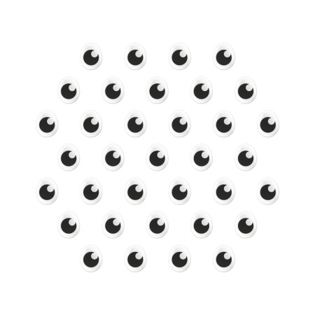 Сахарные фигурки мини-медальоны Глазки 10х15 мм, 250 гр Сахарные фигурки мини-медальоны Глазки 10х15 мм, 250 гр