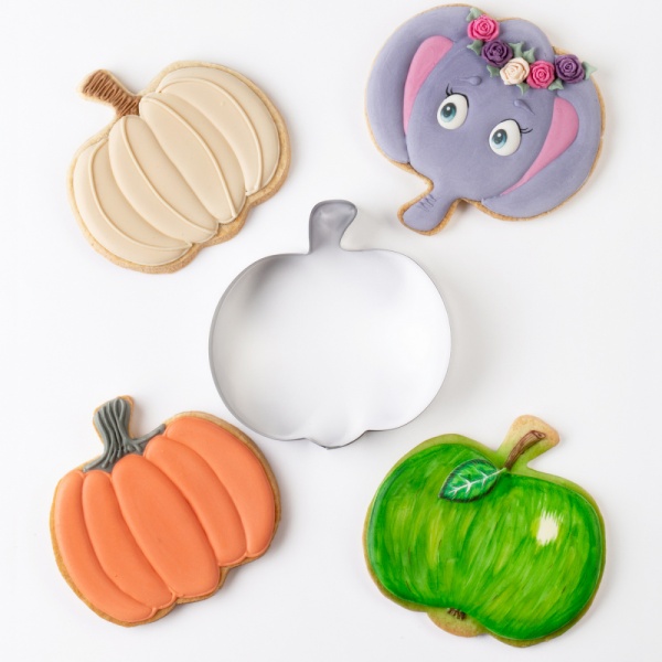 Вырубка для пряника "Тыква / Яблоко", 103х100 мм