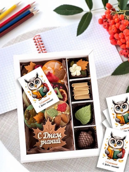 Мини-открытки "1 сентября. Совушки", набор 30 шт, 4,5 х 7 см